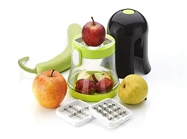 7 in 1 Stainless Steel Multicolouredfunction Vegetable Cutter Chipser Manual Quick Dicer Fruit Slicer Non-Skid Base Slicer and Cutter Grater-thumb2