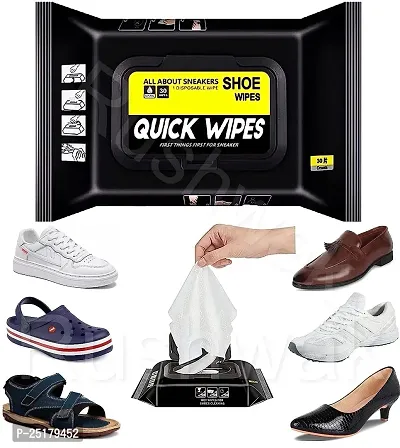 Shoe Wipes Sneaker Wipes (1 Pack of 80 Pcs) Instant Sneaker Cleaner Shoe Cleaning Wipes