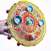 Handcrafted Kalash Puja Plate, Kalash Pooja Thali Plate, Mandir Plat-thumb2