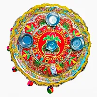 Handcrafted Kalash Puja Plate, Kalash Pooja Thali Plate, Mandir Plat-thumb3