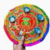 Handcrafted Kalash Puja Plate, Kalash Pooja Thali Plate, Mandir Plat-thumb1