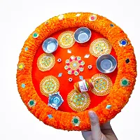 Artificial Marigold Pooja Thali-thumb2