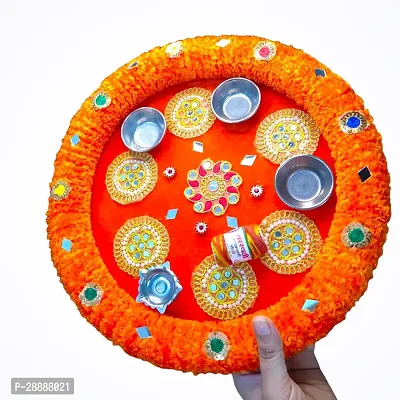 Artificial Marigold Pooja Thali-thumb3