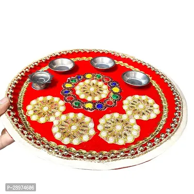 Stainless Steel Decorative Pooja Aarti Thali || Puja Articles-thumb3