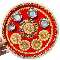 Stainless Steel Decorative Pooja Aarti Thali || Puja Articles-thumb3