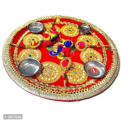 Stainless Steel Decorative Pooja Aarti Thali || Puja Articles