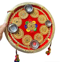 Stainless Steel Decorative Pooja Aarti Thali || Puja Articles-thumb3