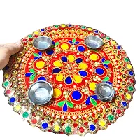 Stainless Steel Decorative Pooja Aarti Thali || Puja Articles-thumb3