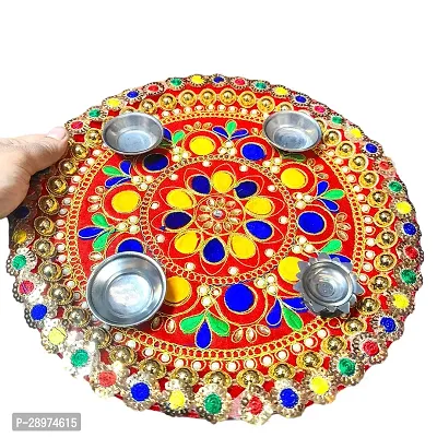 Stainless Steel Decorative Pooja Aarti Thali || Puja Articles-thumb4