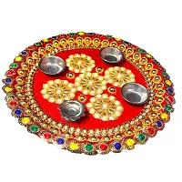 Stainless Steel Decorative Pooja Aarti Thali || Puja Articles-thumb1