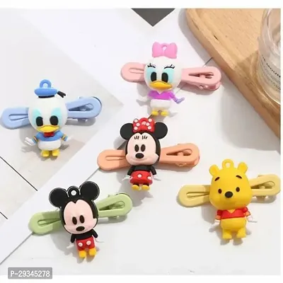 Kids Disney Hair Clips for Girls Cartoon Alligator hair pin 5 piece hair pin