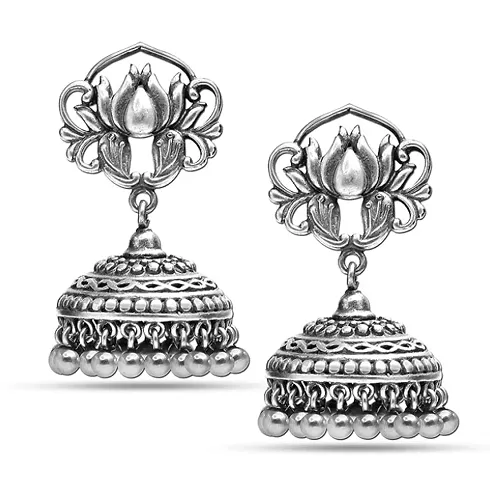 Alloy Jhumkas Earrings For Women