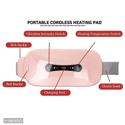 Heating Pad Massager | Period Pain Relief Device | Portable Cordless | 3 Speed - 4 Modes | Backpain  Stomach Pain | Wireless  Wearable | Women  Girl-thumb2