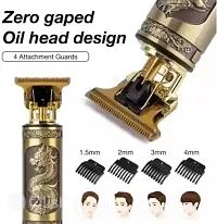 Trimmer Men Professional USB Rechargeable Buddha Hairstyle Clipper Cordless Design Beard, Hairs  Body Trimmer Electric Shaver T-Blade Zero Gapped Cutting Waterproof Trimmers Men's Grooming Kit-thumb1