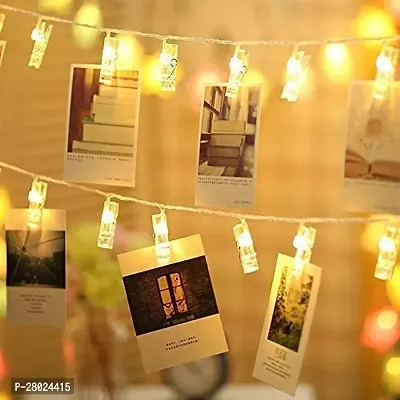 20 Photo Clip LED String Lights for Photo Hanging, Birthday, Festival, Wedding, Party for Home, Patio, Lawn, Restaurants Home Decoration (Warm White)-thumb0