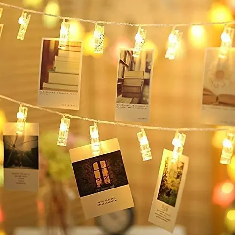 Besoya Mart 16 LED Photo Clip String Lights for Hanging Photos Cards Memos Home Office Bedroom Decoration || 45