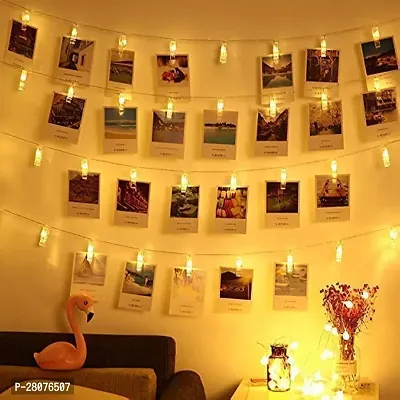 Clip Light - Electricals Adorable Beautiful Bright Lightening So Attractive and Golden Color16 Pieces Photos Clips Lights, Photo Clips String Light Diwali Christmas Festival-thumb0