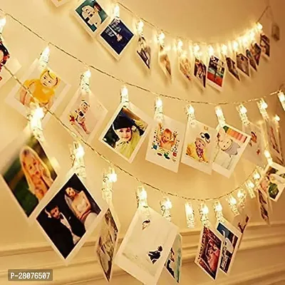 Clip Light - Electricals Adorable Beautiful Bright Lightening So Attractive and Golden Color16 Pieces Photos Clips Lights, Photo Clips String Light Diwali Christmas Festival-thumb2