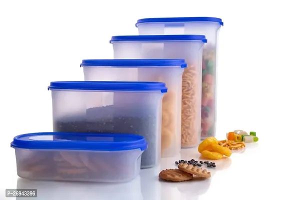 Airtight Food Storage Jar Container Perfect for Dal, Flour, Cereals, and Snacks Set of 5