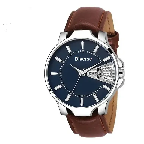 Stylish Synthetic Leather Analog Watches For Men