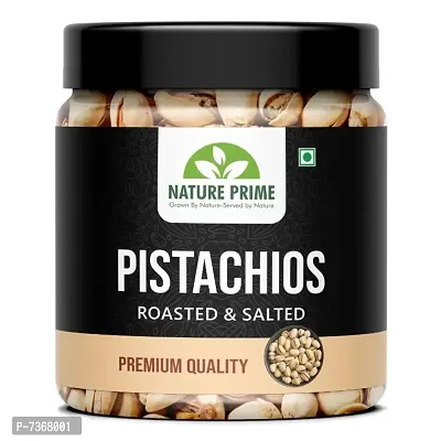 Nature Prime Californian Roasted  Salted Pistachios - Pista Dry Fruits (Pouch Pack) Healthy Morning Snack and Breakfast,250G