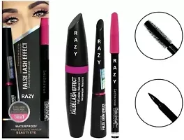 RAZY Combo set of 5 with Portable Mini Hair Straightner With Kajal, Eyeliner, Mascara and Pen Kajal For Eye and Hair Care 5 Items in the set-thumb1