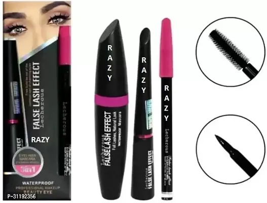 RAZY Combo set of 5 with Portable Mini Hair Straightner With Kajal, Eyeliner, Mascara and Pen Kajal For Eye and Hair Care 5 Items in the set-thumb2