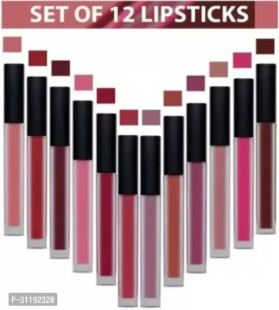 RAZY 12pc Set Liquid Matte Lipstick MULTICOLOR, 72 ml-thumb0