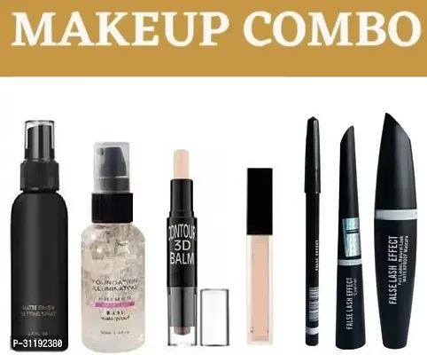 RAZY Exclusive Makeup Combo of Matte Fixer With Base Primer, Concelor, Contour Stick and 3in1 Eyeliner, Kajal, Mascara Set 7 Items in the set-thumb0