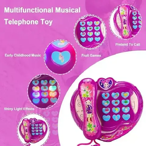 Baby Phone Toy, Educational Pretend Mobile Phone with Lights and Music Toy for Kids Boy and Girls (Multicolor)