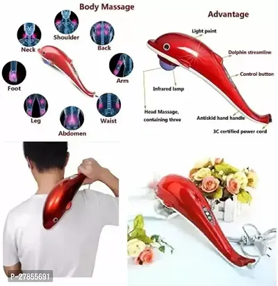 Dolphin Massager Infrared Massager Dolphin Electric Vibrating Cervical | Back Leg Full-body Single Head_Massage Hammer For Mem and Women
