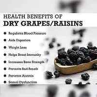 Black Raisins | Kali Daakh | Seedless Dry Grapes | Kali Kishmish| Black Kismis | Kaali Dakh | Dakha | Regular Dry Fruits (500gm)-thumb2