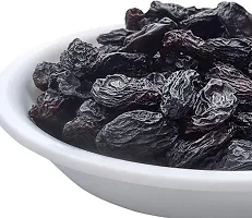 Black Raisins | Kali Daakh | Seedless Dry Grapes | Kali Kishmish| Black Kismis | Kaali Dakh | Dakha | Regular Dry Fruits (1kg)-thumb1