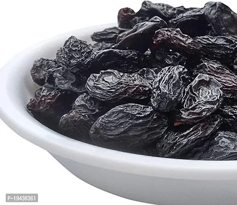 Black Raisins | Kali Daakh | Seedless Dry Grapes | Kali Kishmish| Black Kismis | Kaali Dakh | Dakha | Regular Dry Fruits (500gm)-thumb2