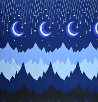 STEDO Home Linen 100% Soft Glace Cotton Moon Design Cartoon Printed Kids Single Bed Sheet with 1 Pillow Covers for Boys/ Girls Room- Badsheet Size 90x60 Inch, Pillow Cover Size 18x28 Inch, Color Blue-thumb3