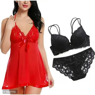 Buy EVLIANA Bra Panty set for women / bikni set / honeymoon lingerie/sexy  lingerie set Online In India At Discounted Prices