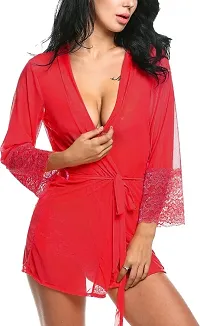 Women babydoll nightwear Robe with panty-thumb3