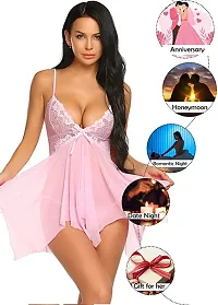 Women sexy Baby doll nighty bridal lingerie set free size-thumb4