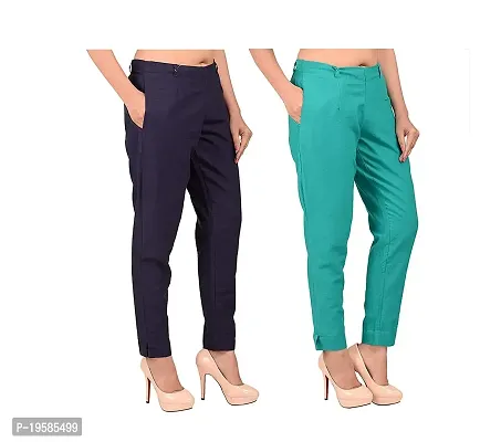 Cotton Lycra Mint Trouser For Women's.Ladies Casual Trouser,Track Pant,Girls  stylish Trouser Pant.Elastic Staright Pants, for Casual Office Work  wear.Slim Fit Formal Trousers/Pant.formal Trouser For Womens.Womens Trousers  Cotton Pant.Formal Tousers For ...