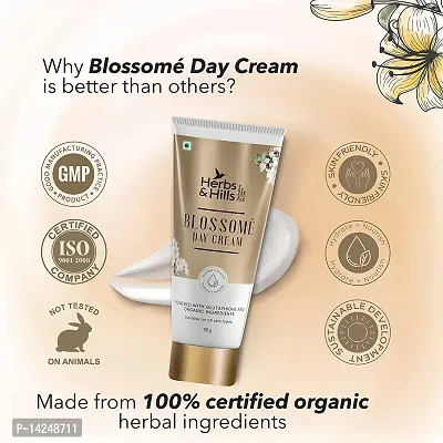 Herbs  Hills Blossome Day Cream - 50 grams, Soothes  Moisturize your Skin, Whitening, Anti-Ageing  Antiwrinkle Powered With Glutathione  Organic Ingredients Suitable for All Types of Skin-thumb3