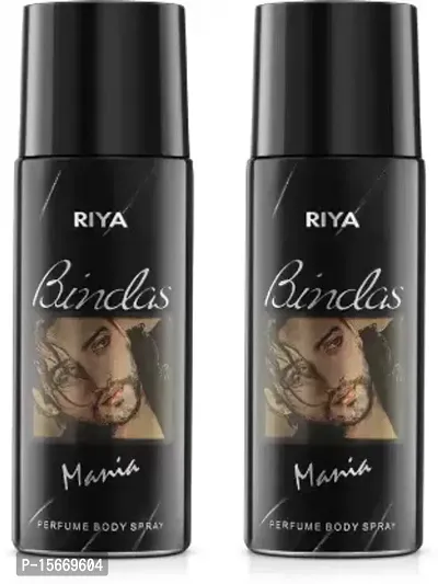 RIYA Bindas Pack Of 2 Body Spray Deodorant For Men 150 Ml Each Deodorant Spray - For Men  (150 ml, Pack of 2)