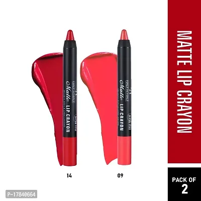 Half N Half Matte Lip Crayon Velvet Soft  Long Lasting 24h Super Stay On Fire  Pink Fusion Shade-thumb0