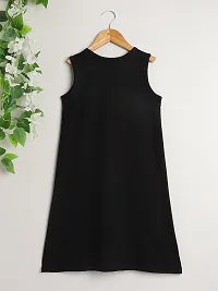 Stylish Black Modal Printed Dress For Girls-thumb1