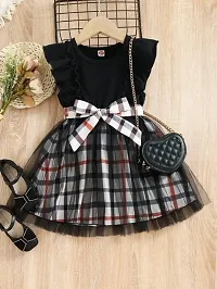 Fabulous Rayon Black Checked For Girls-thumb3