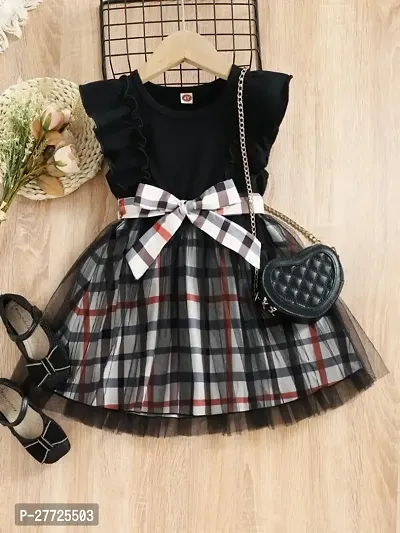 Fabulous Rayon Black Checked For Girls-thumb4