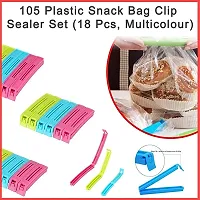 Useful Plastic Snack Bag Clip Sealer Set- Pack Of 1, 18 Pieces-thumb1