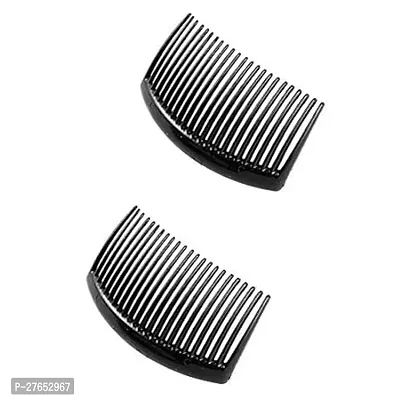 Stylish Black Hair Comb Slide Clip Hairpin Side Combs Pin For Women Set Of 2-thumb0