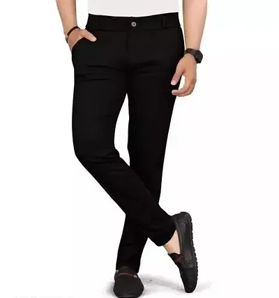 Trending Cotton Blend Casual Trousers 