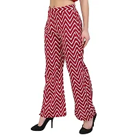 Attractive Maroon Crepe Printed Palazzo For Women-thumb2