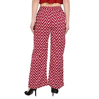 Attractive Maroon Crepe Printed Palazzo For Women-thumb4